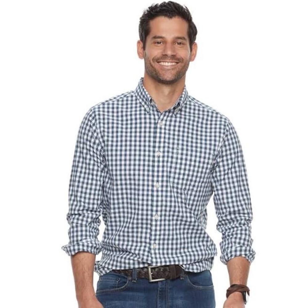 Men’s Checkered Button Up